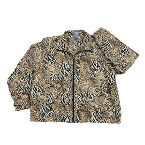 Vintage Koret sport animal print windbreaker jacket